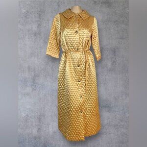 Vintage Sears Gold Quilted Robe